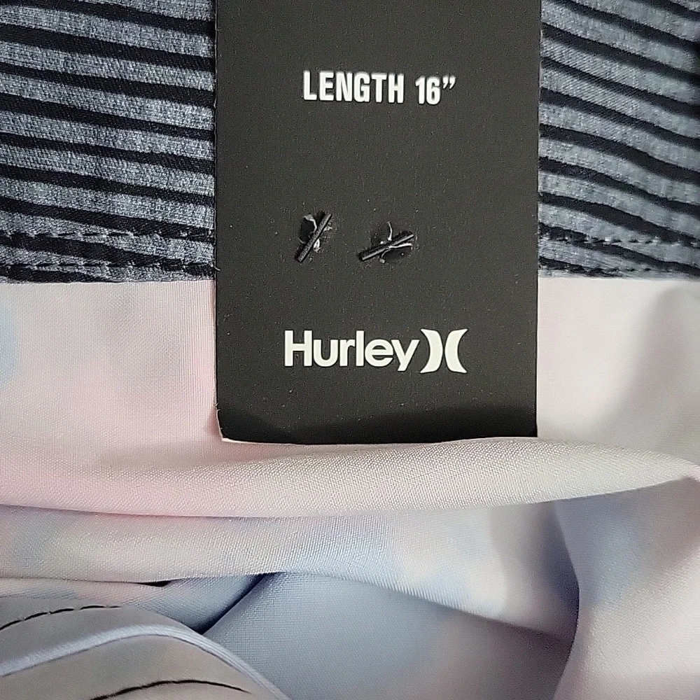 NWT Hurley Phantom Beach Daze Board Shorts Size 40 Pink and White - Picture 8 of 10